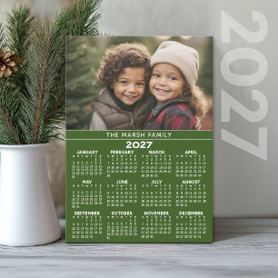 2027 Calendar with Photo - Full Year View Holiday Card
