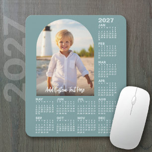 2027 Calendar with Photo - Modern Arch Mouse Pad