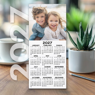 2027 Calendar with Photo Modern Minimalist Card