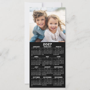 2027 Calendar with Photo Modern Minimalist Card