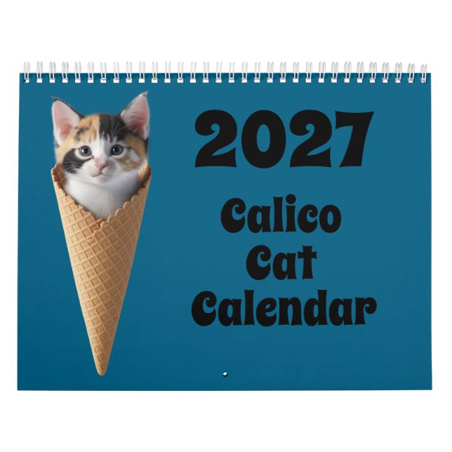2027 Calico Cat Calendar (Cover)