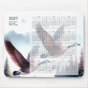 2027 Canadian Geese Wildlife Nature Business Logo Mouse Pad