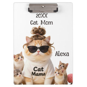 2027 Cat Mom Pet Lovers Photo Clipboard