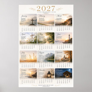 2027 Christian Faith Wall Calendar Poster