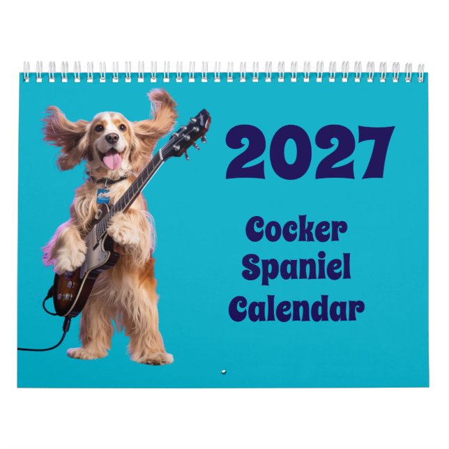2027 Cocker Spaniel Dog Calendar (Cover)