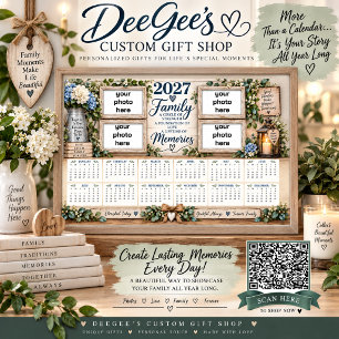 2027 Custom Family Photo Calendar Poster