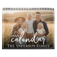2027 Custom Family Photo Modern Elegant Script 