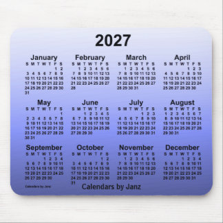 2027 Faded Indigo Calendar by Janz Mouse Pad