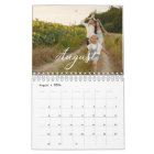 2027 Family Custom Photo Chic Script Calendar