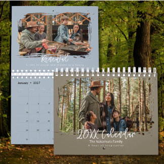 2027 Family Photo Minimal Elegant Inspiration  Calendar