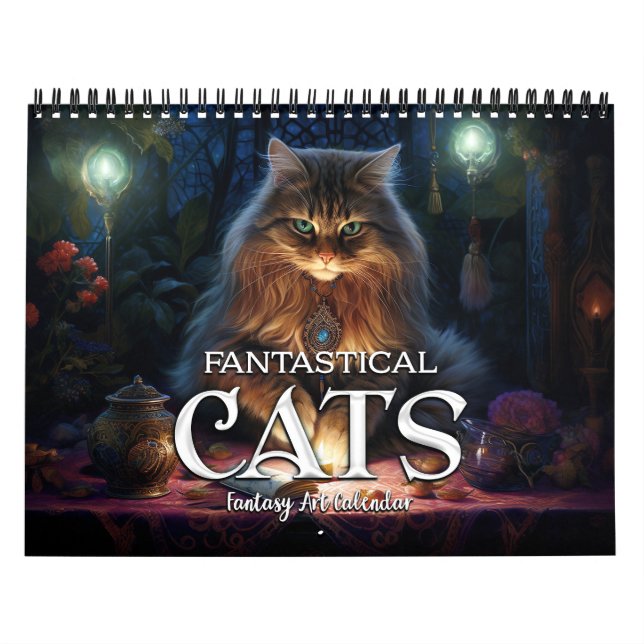 2027 Fantastical Cats 2 Fantasy Art Calendar (Cover)