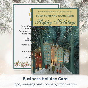 2027 Festive Business Company Logo Holiday Card