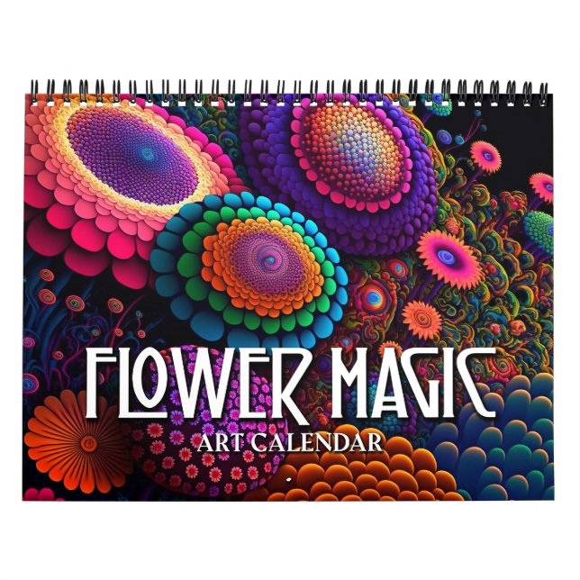 2027 Flower Magic Stylized Flowers Art Calendar (Cover)