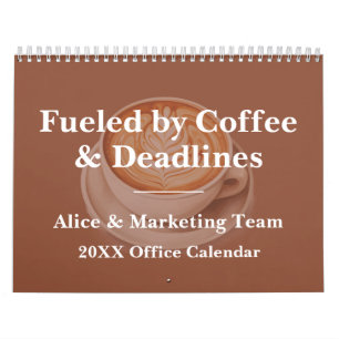2027 Funny Office Coffee Chaos Calendar