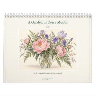2027 Garden in Every Month Botanical Calendar