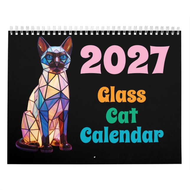 2027 Glass Cat Calendar (Cover)