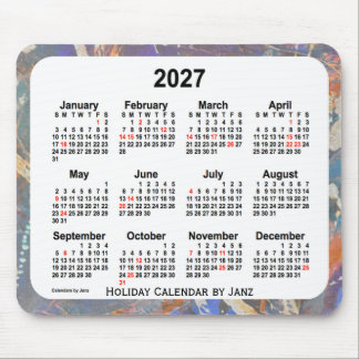 2027 Holiday Art Calendar by Janz Mouse Pad