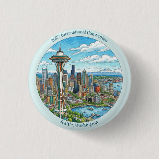 2027 International Convention Seattle 1 Inch Round Button
