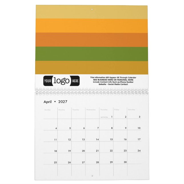2027 Logo - Business Gift - Interesting Patterns Calendar (Apr 2027)