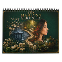 2027 Mahjong Serenity Four Seasons Wall Calendar