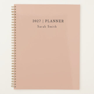2027 Minimal Planner Warm Sand Blush Cover