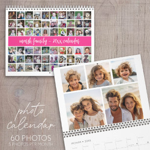 2027 Modern Family 60 Photo - Hot Pink Custom Calendar