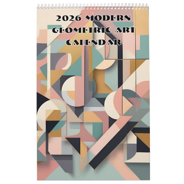 2027 Modern Geometric Wall Calendar (Cover)