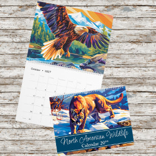 2027 North American Wildlife Two Page Large Calendar