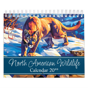 2027 North American Wildlife Two Page Small Calendar