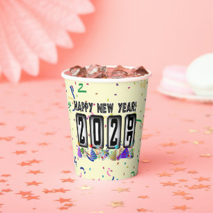 2027 Odometer New Years Party Paper Cups