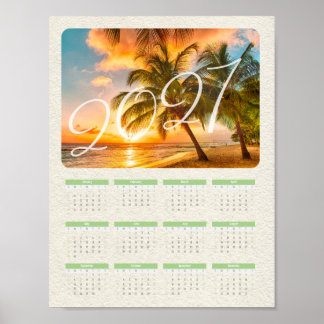 2027 One Page Photo Calendar Poster