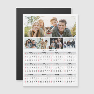 2027 Personalized Family Photo Calendar Magnet