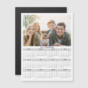 2027 Personalized Photo Calendar Magnet 