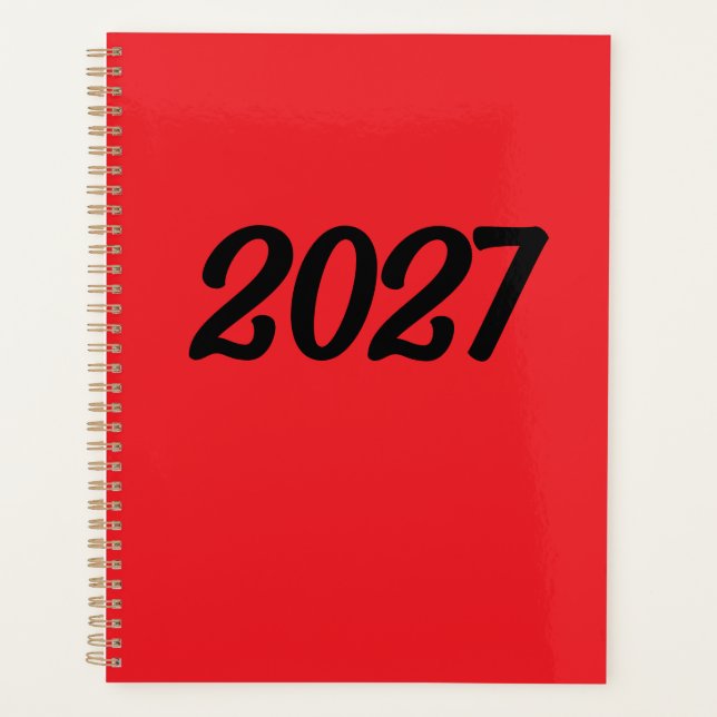2027 Red Black Planner (Front)