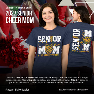 2027 Senior Cheer Mom Tri-Blend Shirt