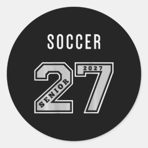 2027 Senior Soccer (on Ck) Team Gift - 27 Seniors Classic Round Sticker