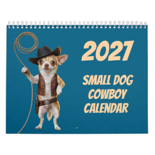 2027 Small Dog Cowboy Calendar