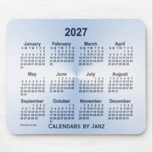 2027 Steel Blue Calendar by Janz Mouse Pad