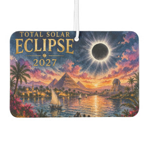 2027 Total Solar Eclipse Egypt Air Freshener