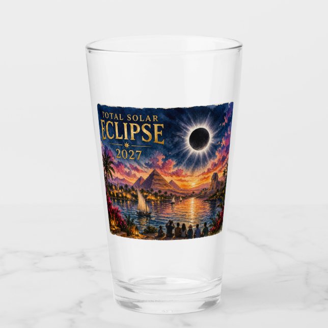 2027 Total Solar Eclipse Egypt Glass (Front)