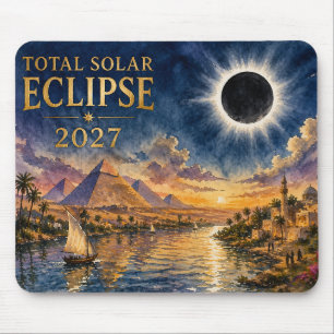 2027 Total Solar Eclipse Egypt Mouse Pad