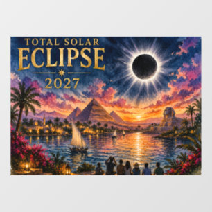 2027 Total Solar Eclipse Egypt Window Cling
