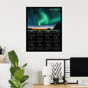 2027 Wall Calendar - Northern Lights 2027 Aurora Poster