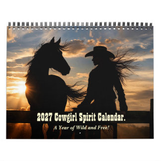 2027 Western Cowgirl Country Spirit Calendar