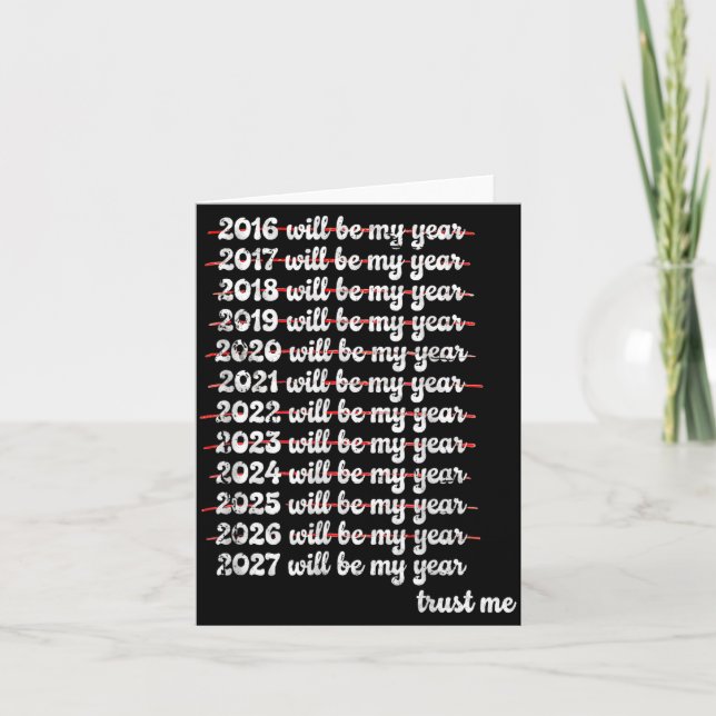 2027 Will Be My Year Procrastination New Year Reso Card (Front)