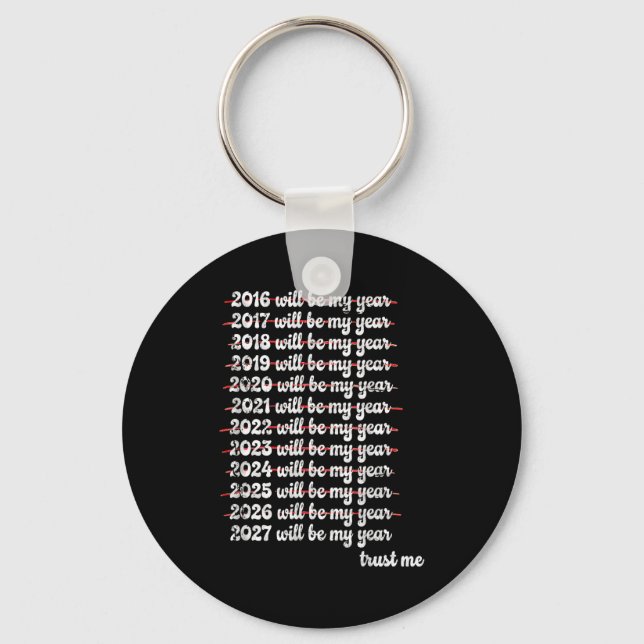 2027 Will Be My Year Procrastination New Year Reso Keychain (Front)