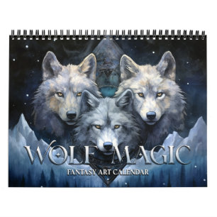 2027 Wolf Magic 2 Fantasy Art Calendar