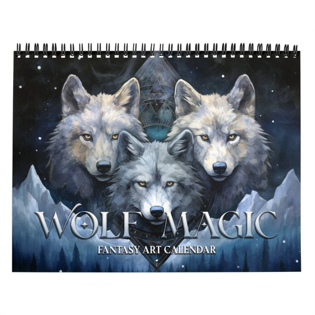 2027 Wolf Magic 2 Fantasy Art Calendar (Cover)