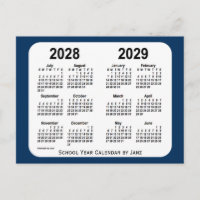 2028-2029 Police Box Blue School Calendar by Janz