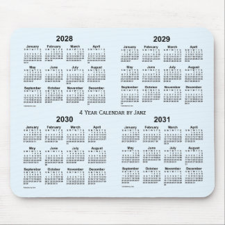 2028-2031 Alice Blue 4 Year Calendar by Janz Mouse Pad